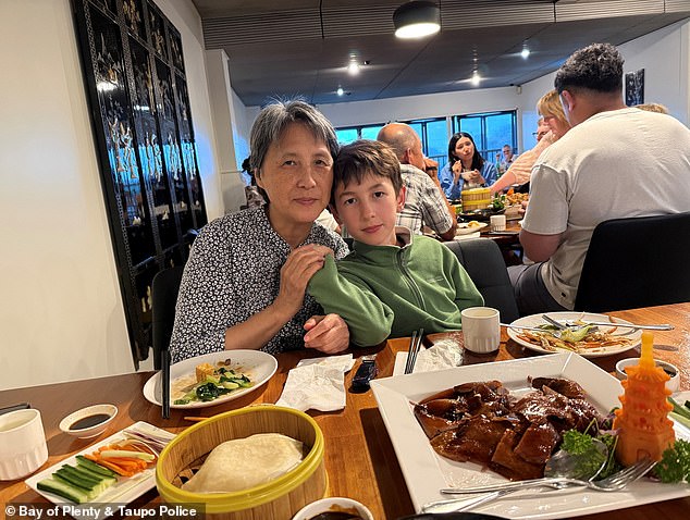 Austen Keith Richardson pictured with his grandmother Yao Fang