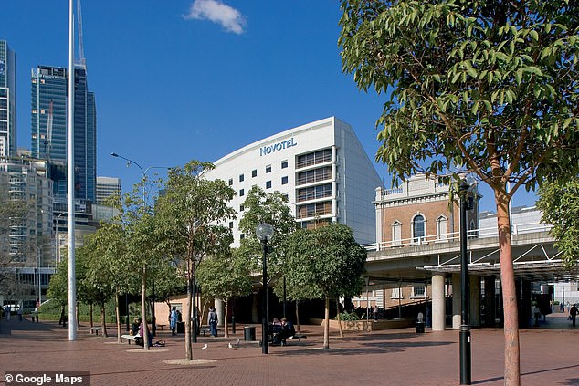 The pair robbed the Novotel on Little Pier Street at Haymarket at about 5.40am on Monday