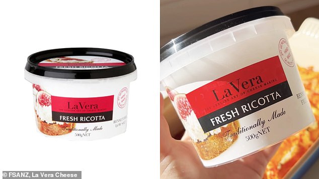 Batches of La Vera Fresh Ricotta 500g from La Vera Cheese have been recalled in an alert issued by Food Standards Australia New Zealand (FSANZ) on Thursday