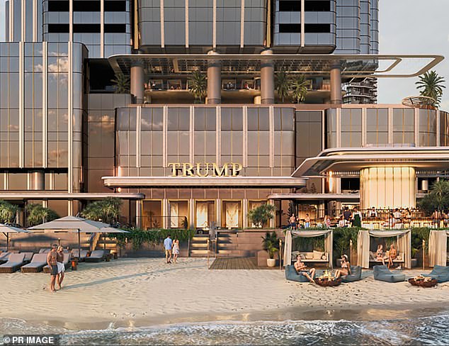 据称，该塔楼的效果图包含一个私人海滩