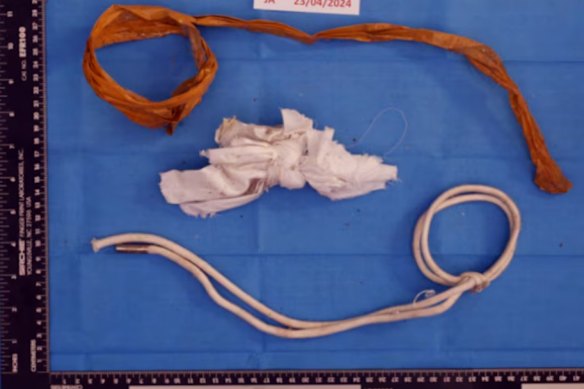 警方突袭伊斯特伍德房产时发现的物品。