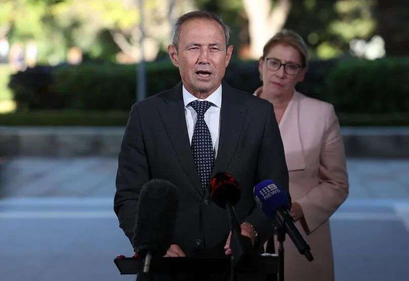 WA Premier Roger Cook has held a round table with industry leaders in regards to fuel supply issues due to the crisis in the middle east. Pictured is the Premier at Dumas House Picture: Justin Benson-Cooper