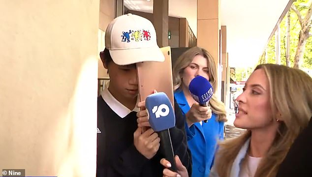 Bao Phuc Cao (pictured) was hustled out of court afterward by a man unrelated to the case who attempted to shield him from the media