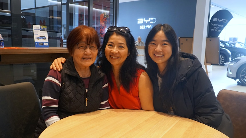 three generations of a family