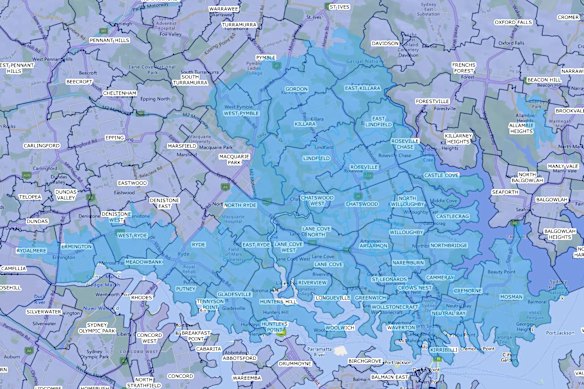 The suburbs impacted stretch from Mosman to Rydalmere, and St Ives in Sydney’s north.