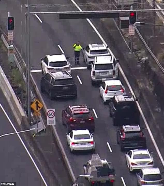 Traffic queues for the tunnel have stretched past Mosman